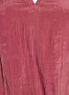 Bluse med V-hals og krøllete tekstur, Rosa, Packshot image number 2