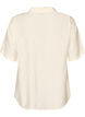 Bluse med albuelange ermer og blomsterdetaljer, Beige, Packshot image number 1
