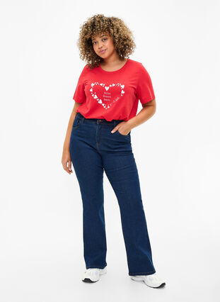 FLASH - T-skjorte med motiv, High Risk Red Heart, Model image number 2