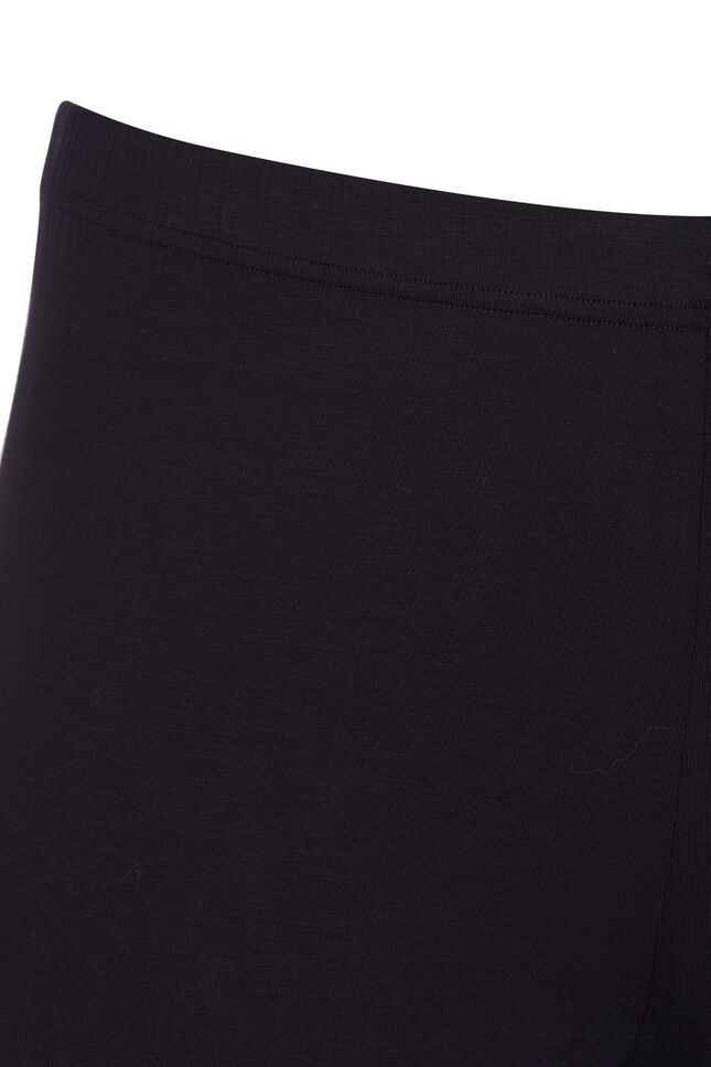 Basisleggings i viskose med 3/4-lengde, Svart, Packshot image number 2