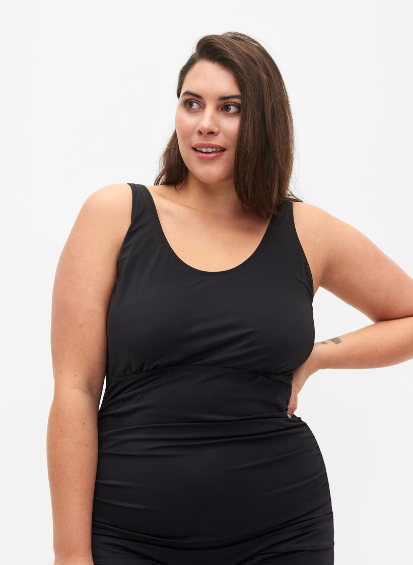 Badedragt med ben, Svart, Model image number 2