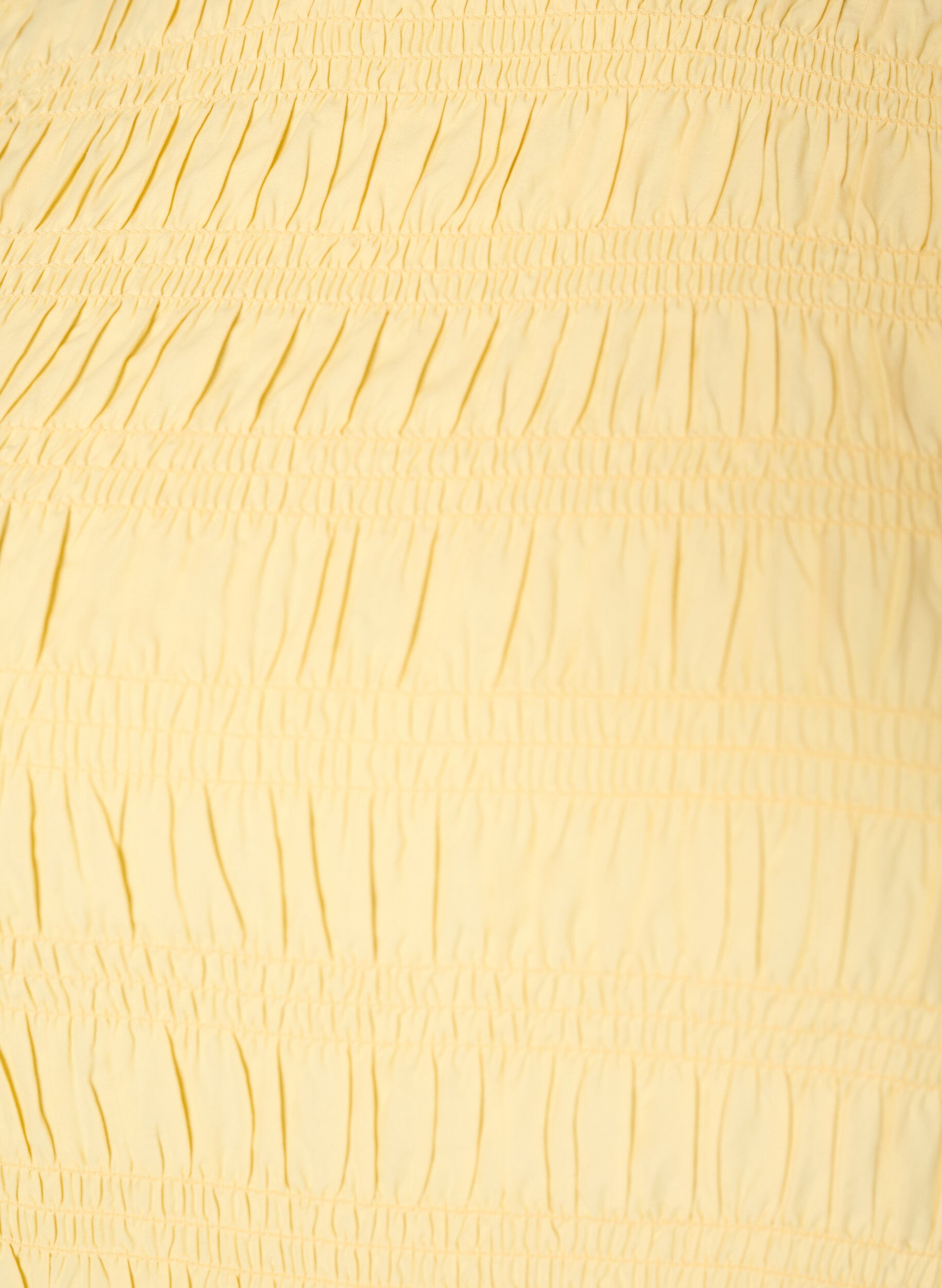 ZizziSmock-topp med b&aring;thals og peplum-fald, Gul, Packshot image number 2