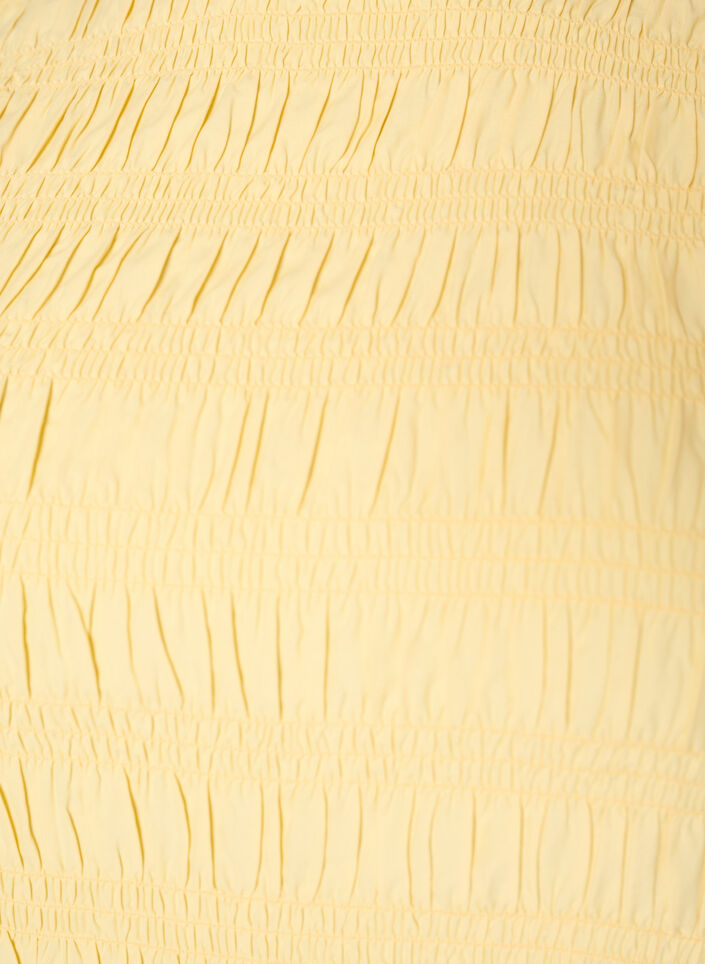 Smock-topp med b&aring;thals og peplum-fald, Gul, Packshot image number 2