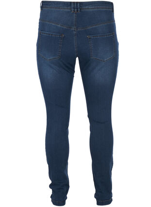 Zizzi Super slim Amy jeans med høyt liv, Blue d. washed, Packshot image number 1