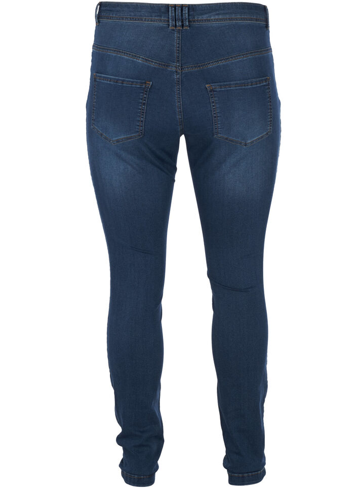 Super slim Amy jeans med høyt liv, Blå, Packshot image number 1