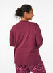 Nattopp i bomull med frontprint, Mørk Bordeaux, Model image number 2