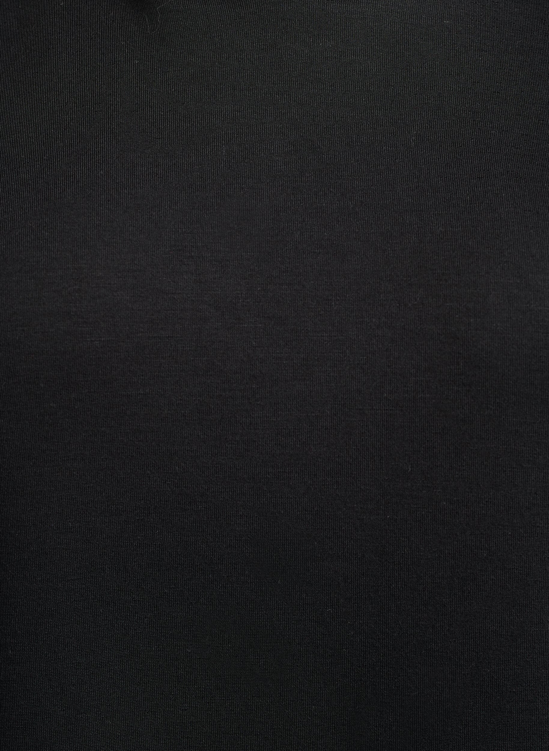 Zizzi Kort hettegenserkjole med kengurulomme, Svart, Packshot image number 2