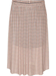 Rutete midiskj&oslash;rt i netting, Beige