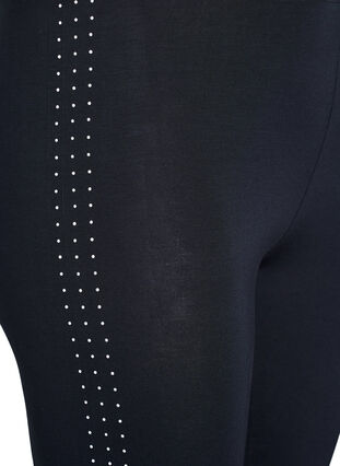 Zizzi Leggings med rhinsteinsdetaljer, Svart, Packshot image number 2