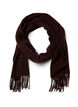 Ullskjerf med frynser, Brun, Packshot image number 0
