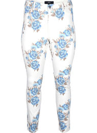 Supersmal Amy jeans med blomstertrykk, White B.AOP