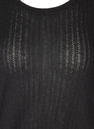 T-skjorte med elastikk i bunnen, Black, Packshot image number 2