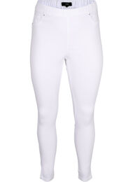 Jeggings med høy midje, White