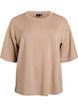 Loose fit T-skjorte med halve ermer, Beige, Packshot image number 0