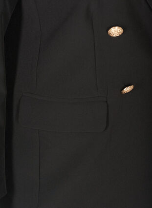 Blazer med gullfargede knapper, Black, Packshot image number 3