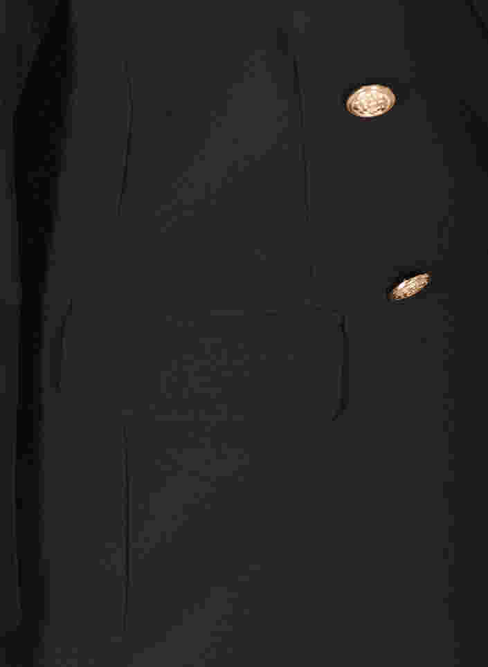 Blazer med gullfargede knapper, Black, Packshot image number 3