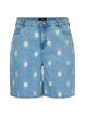 Mille shorts med høyt liv og broderte blomster , Light Blue Flower, Packshot image number 0