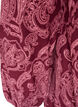 Kort bomullskjole med elastisk fold og lange ermer, M&oslash;rk Bordeaux, Packshot image number 3