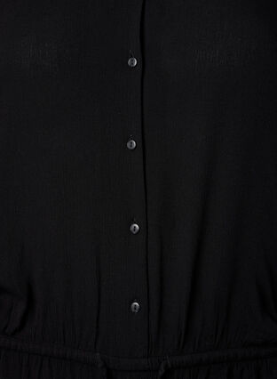 Jumpsuit i viskose med korte ermer, Black, Packshot image number 2