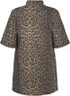 Kortermet denimkjole med leopardmønster, LEO AOP, Packshot image number 1