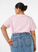 T-skjorte i &oslash;kologisk bomull med hjerter, Rosa, Model image number 2