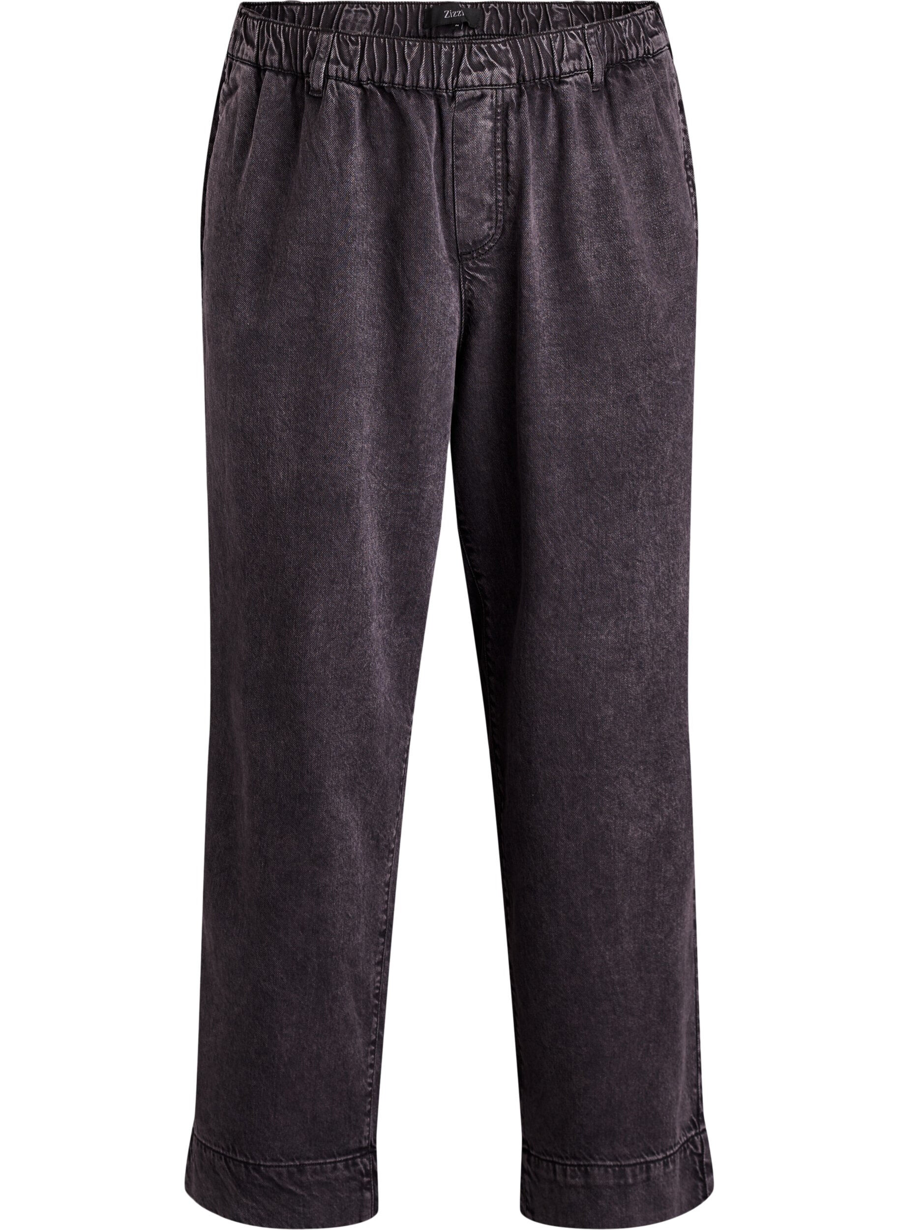 Vide jeans med elastisk linning