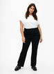 Ellen bootcut jeans med høyt liv, Svart, Model image number 0