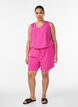 Shorts med lommer og elastisk linning, Rosa, Model image number 1