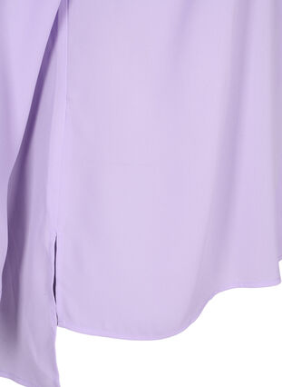Langermet skjorte med V-hals, Purple Rose, Packshot image number 3