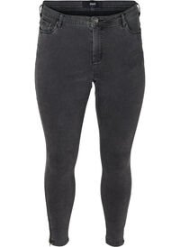 Cropped Amy jeans med glidelås