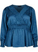 Ton-i-ton mønstret bluse med smock, Midnight, Packshot image number 0