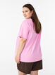 Sporty t-skjorte i &oslash;kologisk bomull, Rosa, Model image number 2