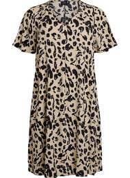 Viskose A-linjekjole, Beige