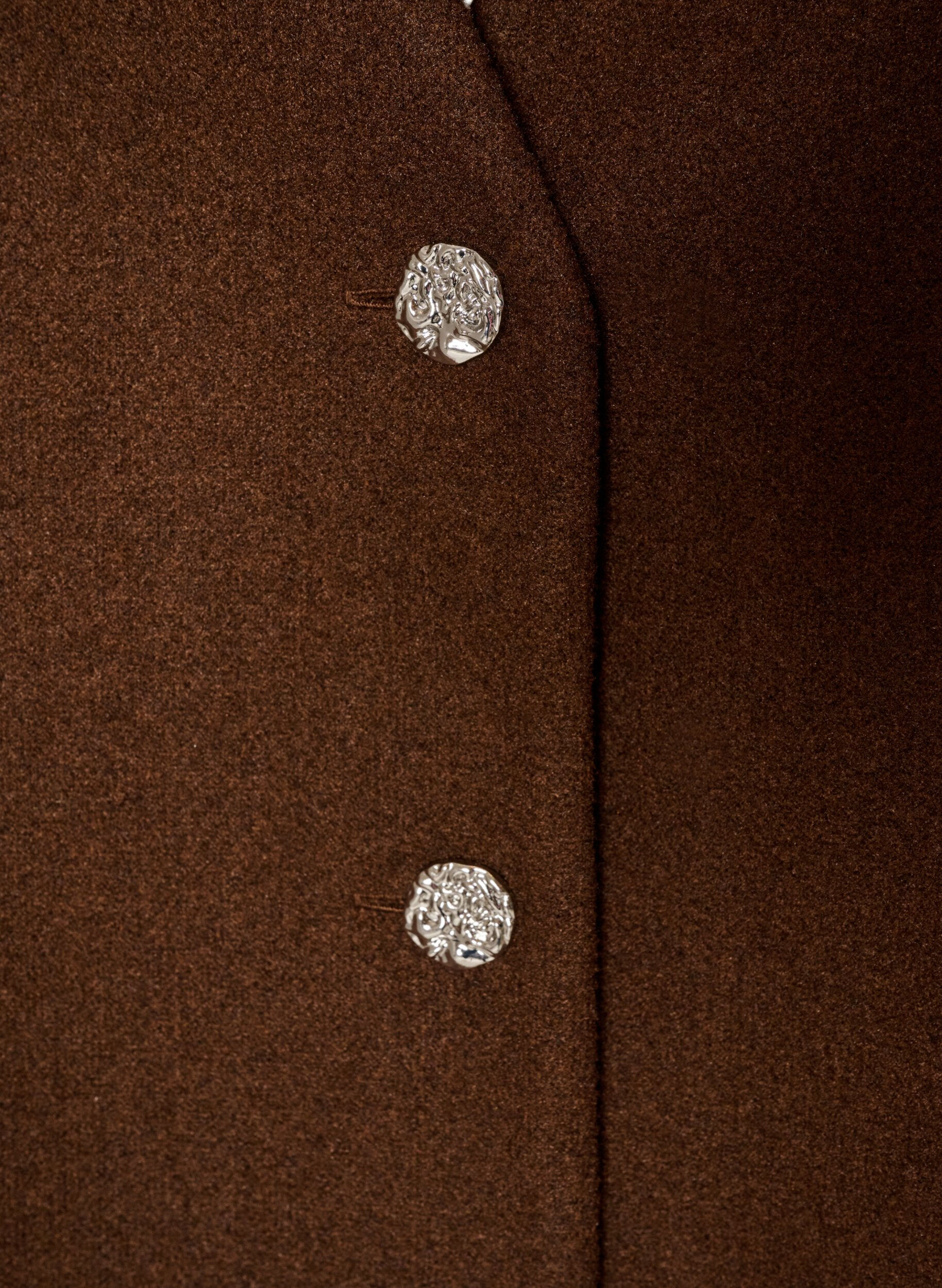 ZizziV-hals vest med knapper, Brun, Packshot image number 2