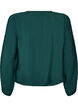 Bluse med ballongeffekt og chiffon-detaljer, Gr&oslash;nn, Packshot image number 1