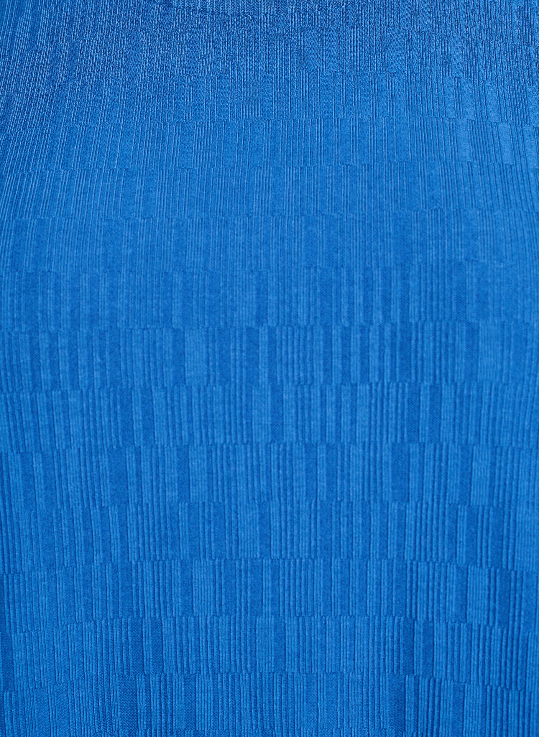 ZizziBluse med tekstur og 3/4 ermer, Bl&aring;, Packshot image number 2