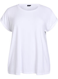 Loose t-skjorte med rund hals, Hvit Loose t-skjorte med rund hals