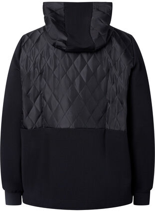 Treningsjakke med lommer og hette, Black, Packshot image number 1