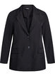 Blazer med lommer og splitter, Svart, Packshot image number 0