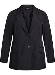 Blazer med lommer og splitter, Svart