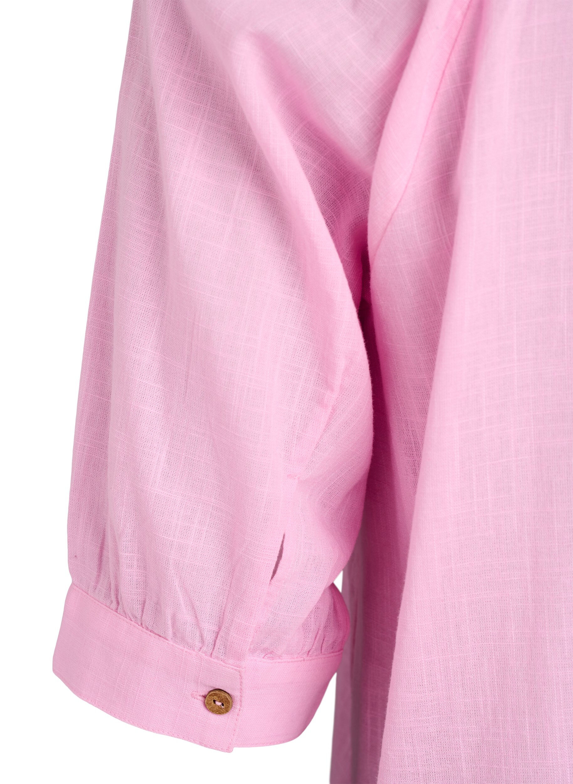 ZizziBomullstunika med V-hals, Rosa, Packshot image number 3