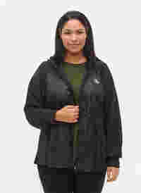 Treningsjakke med hette og lommer, Black, Model