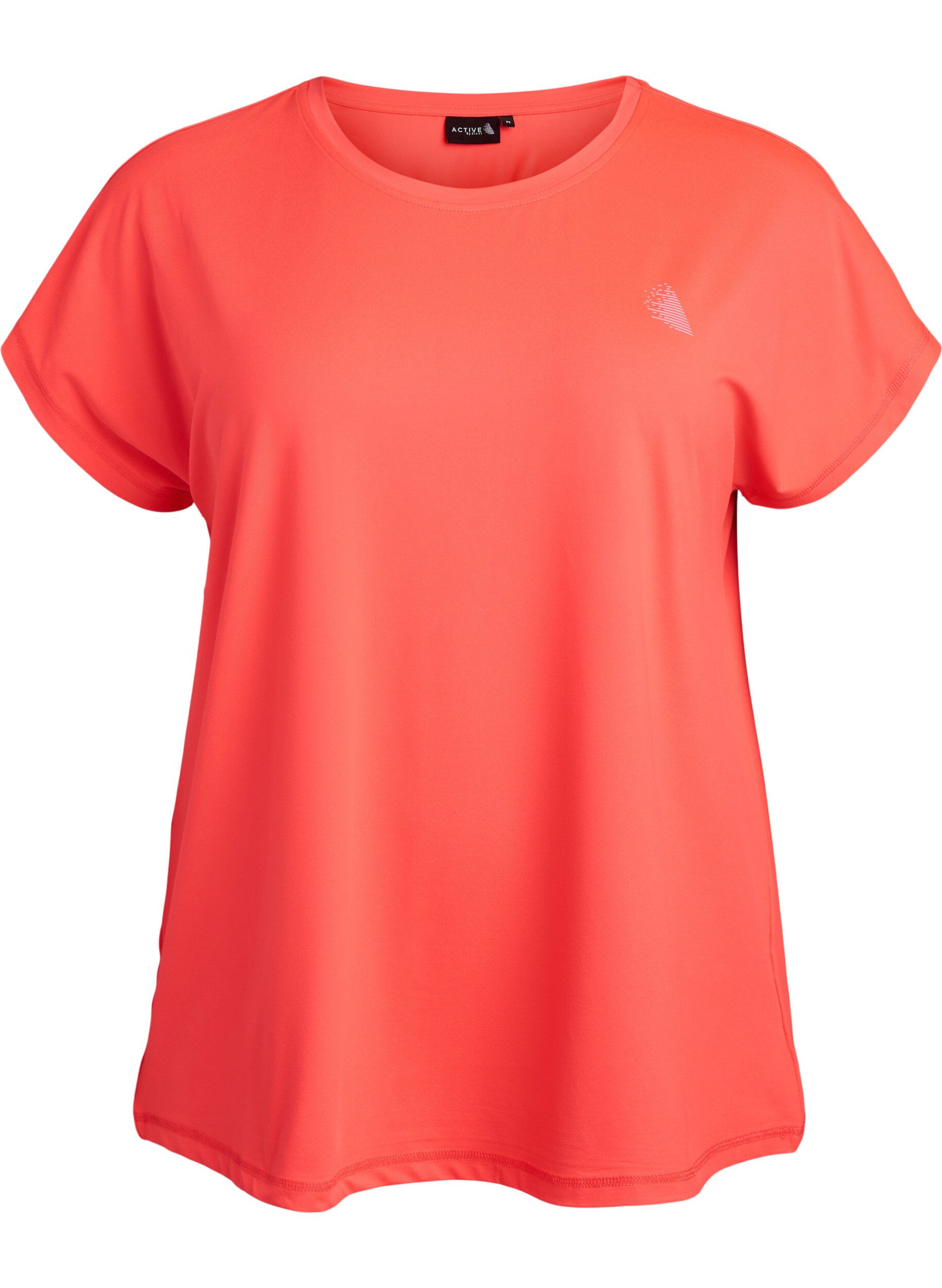 ZizziEnsfarget trenings-T-skjorte, Orange, Packshot image number 0
