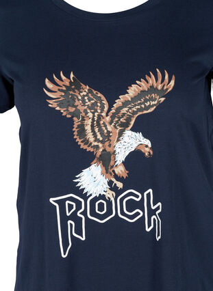 Kortermet t-skjorte med print, Navy Blazer/Rock, Packshot image number 2