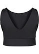 CORE, MID SUPPORT SPORTS BRA - Sports-BH med V-skjæring på ryggen, Black, Packshot image number 1