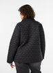 Lett polstret jakke med dekorativ quilting, Svart, Model image number 2