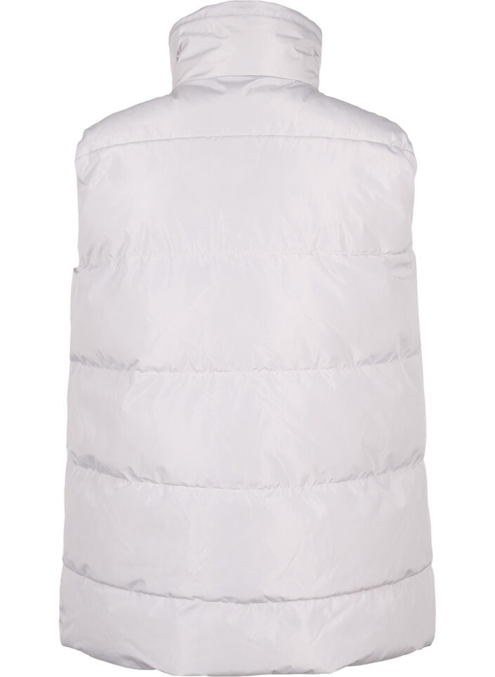 Sporty vest med høy krage og lommer, Pearl Blue, Packshot image number 1