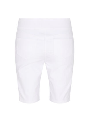 Tettsittende shorts med baklommer, White, Packshot image number 1