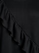 Jersey bluse med diagonal rysjedetalj, Svart, Packshot image number 2