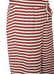 Stripete pyjamasbukser med h&oslash;y midje og vide ben, R&oslash;d, Packshot image number 2